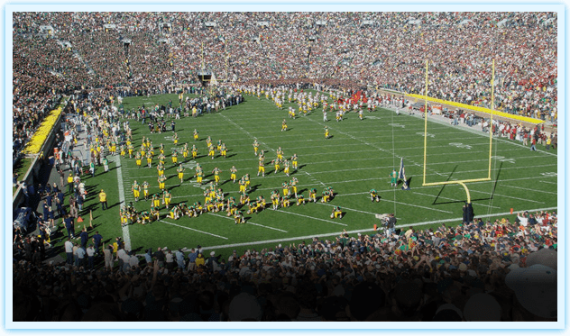 A college football crowd can be quite the sight to behold.