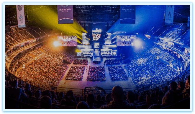 Professional esports contests are often played out in front of live audiences in stadiums and arenas.