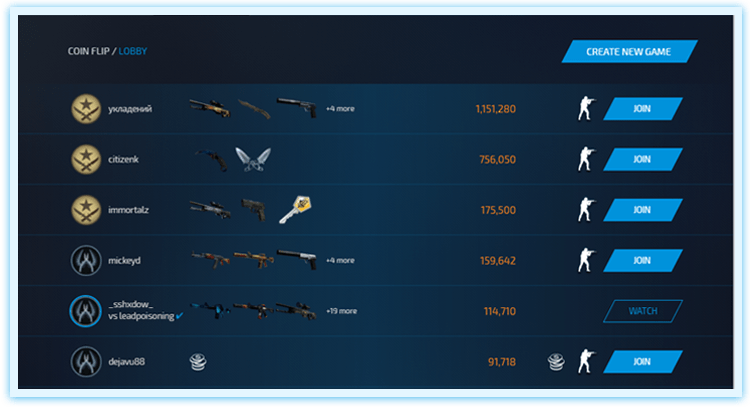 Players can use in-game items to gamble on the simple flip of a coin.