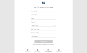 Screenshot of Creating Account on Sportsbetting.ag