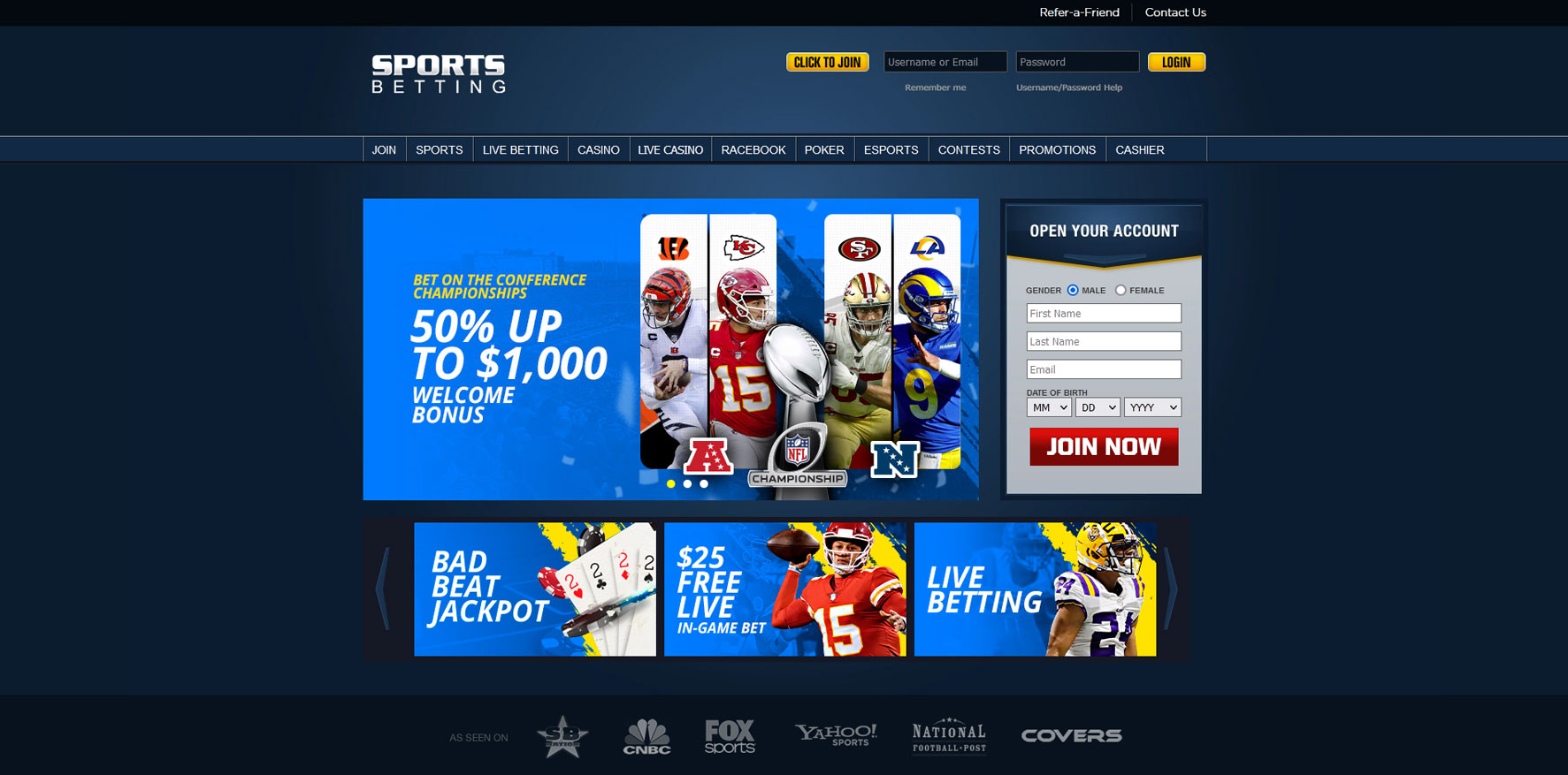 Signup Screenshot on Sportsbetting.ag