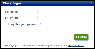 Login Forgot Password Pop Up For Casino Sites