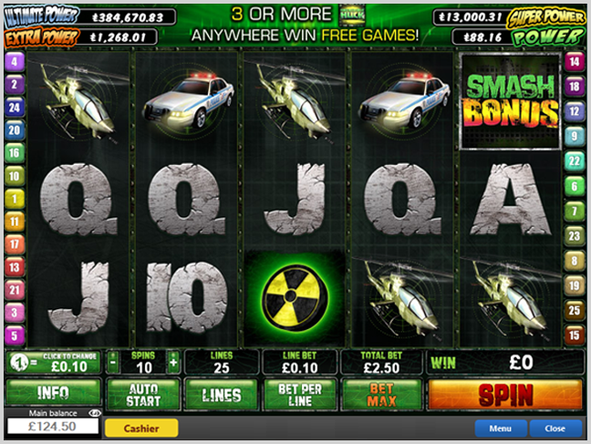 Incredible Hulk Slots Game