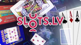 Video Poker Collage, Slots.lv Logo
