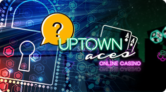 Uptown Aces Online Casino Logo With Security Lock Background