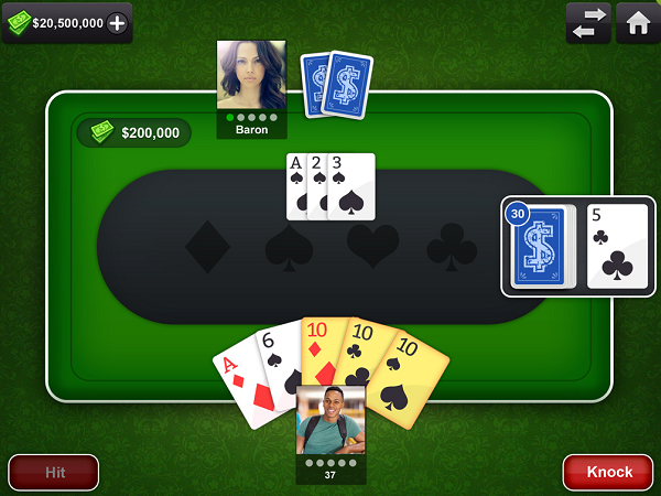 Screenshot From an Online Game of Tonk