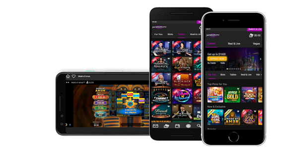 Jackpot City Casino Displayed on Mobile Devices