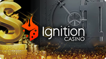Bank Vault, Money Sign, Ignition Casino Logo