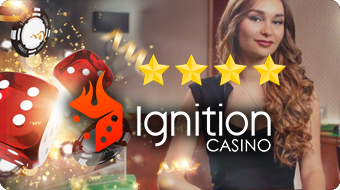 Live Dealer With Casino Dice Over Ignition Casino Logo