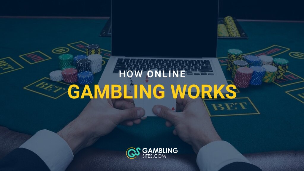 gambling at a laptop on casinon table