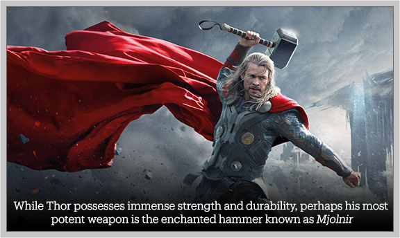 Thor Wielding His Hammer Mjolnir