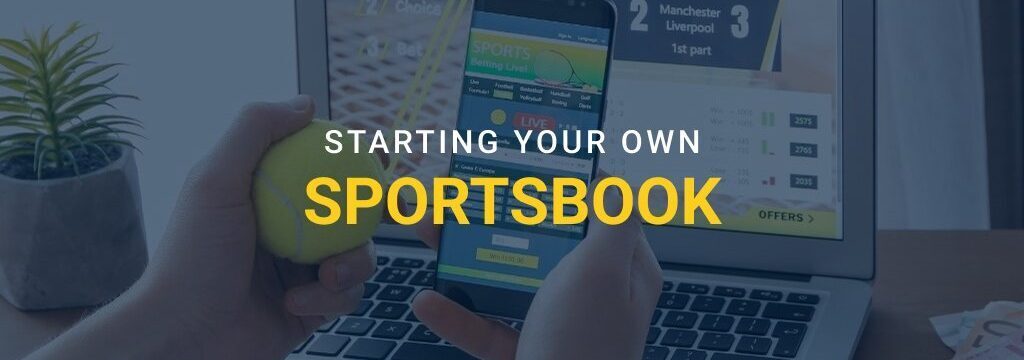 phone and laptop on a sportsbook