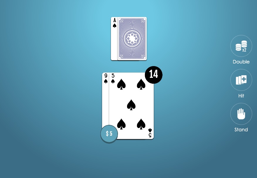Bovada Double Deck Blackjack Screenshot