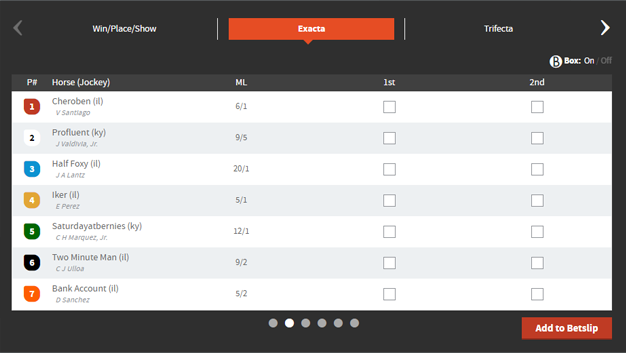 Horse betting terms exacta box investing with little money investments