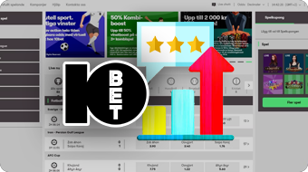 10Bet Improvements, Screenshot of 10Bet Homescreen