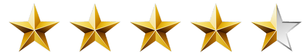 4.5 Out of 5 Stars