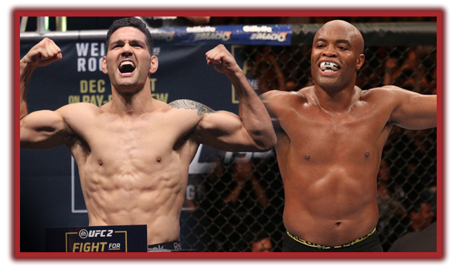 Chris Weidman and Anderson Silva