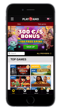 Playamo Casino Screenshot from iPhone