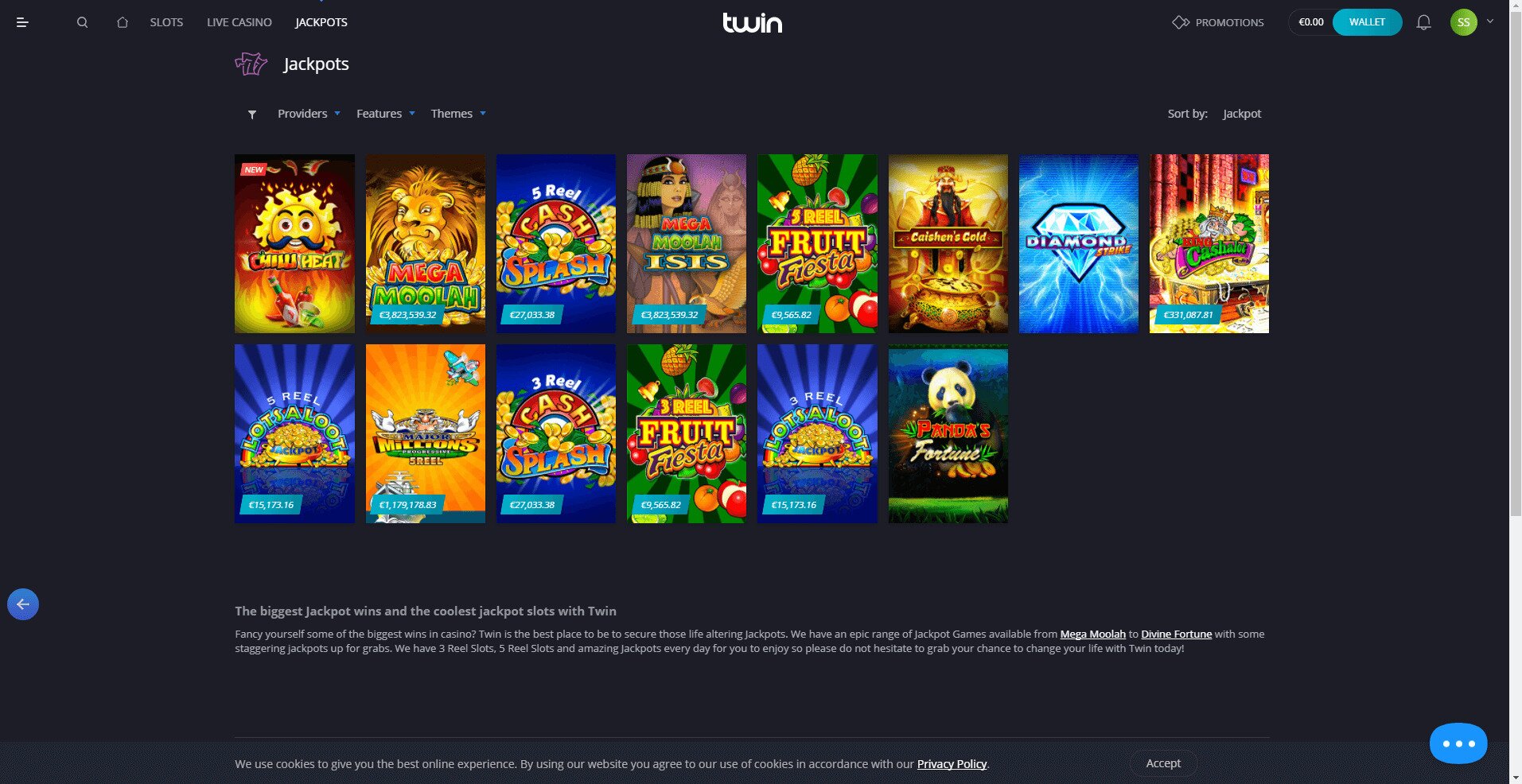 twin casino bonus code