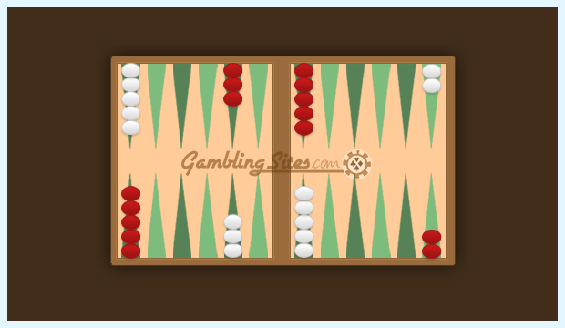 How the Checkers Are Position on a Backgammon Board