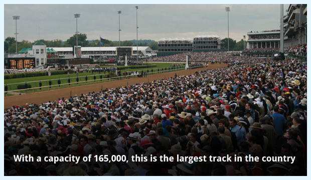 A large crowd at Churchill Downs racetrack