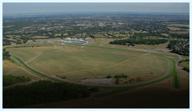 Epsom Downs Racecourse as Seen from the Air