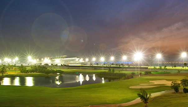The golf course at Meydan Racecourse is as stunning, as the rest of the venue.