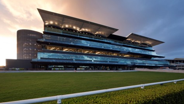 The grandstand at Randwick Racecourse is hugely impressive.