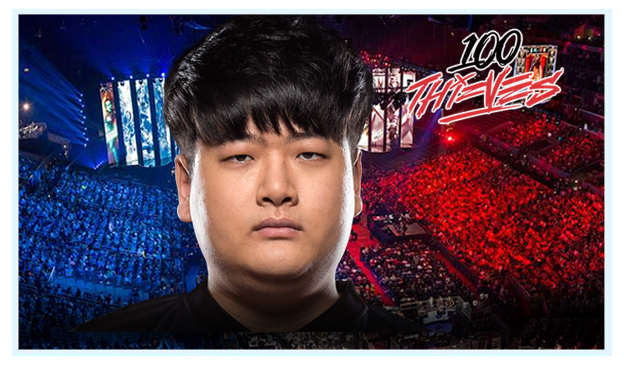 Ryu, 100 Thieves Logo and Lol Arena