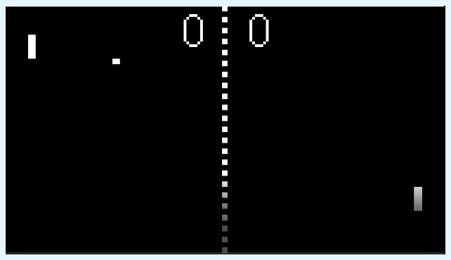 Pong was a simple video game that broadly simulated table tennis