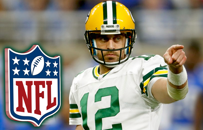 Aaron Rodgers and NFL Logo|NFL Logo and Aaron Rodgers