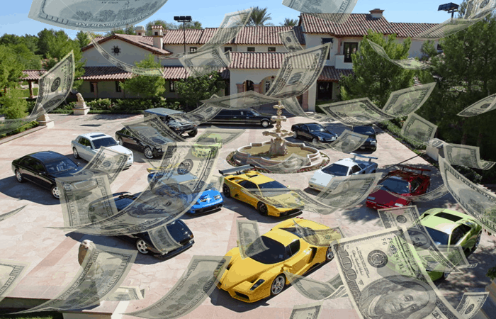 Cars Mansion and Money