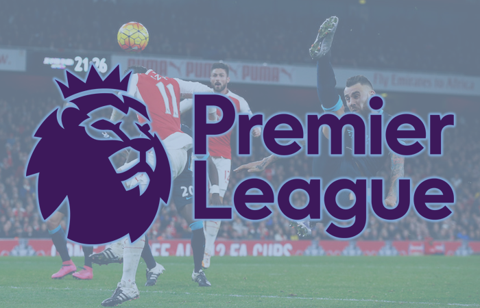English Premier League Logo and Soccer Players
