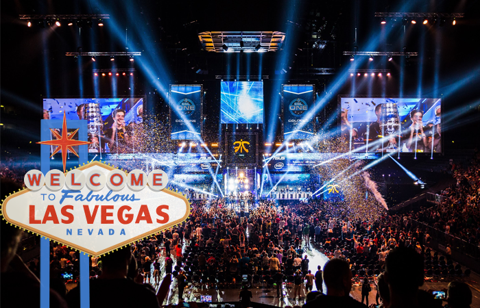 Esports Tournament and the Las Vegas Sign