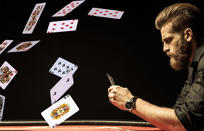 Falling Cards Gambler