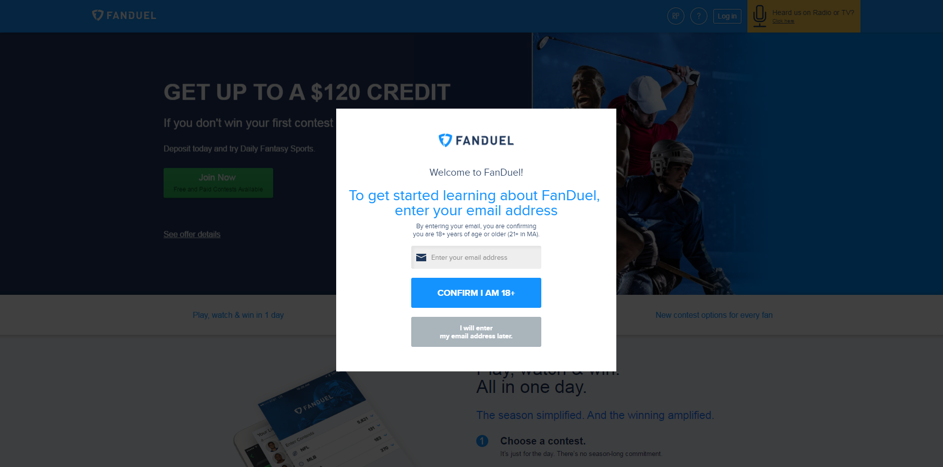 fanduel not showing 55 to 1 odds