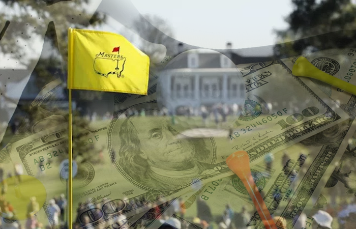Masters Golf Tournament Flag and Money