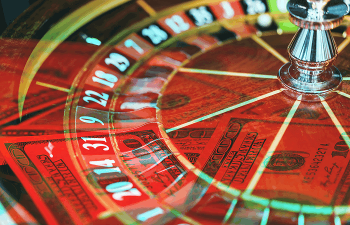 Money and Roulette Wheel