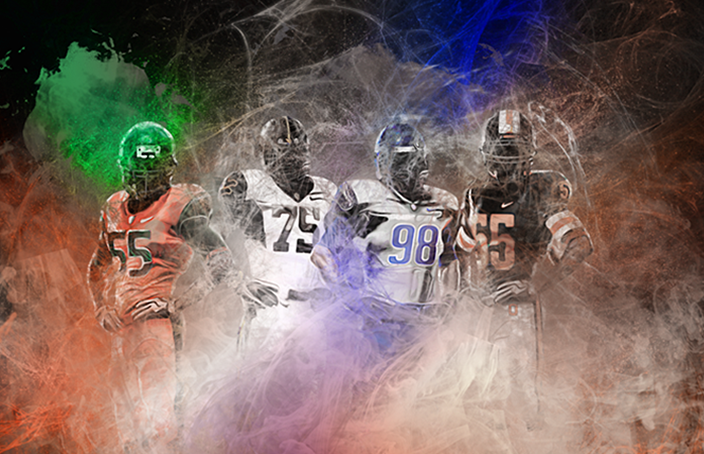 Smokey Custom Image of Various Different NFL Players