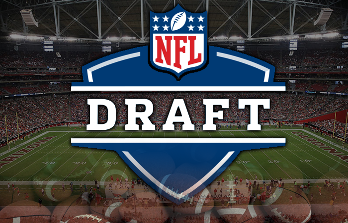NFL Draft with Football Field and Pile of Footballs|DJ Chark
