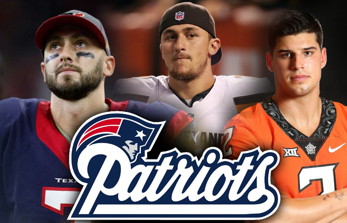 Patriots Logo Johnny Manziel Mason Rudolph and Brian Hoyer