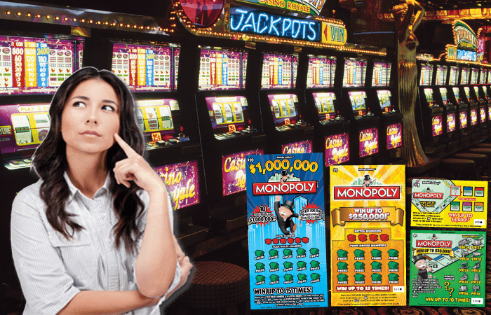 Person Wondering About Slots or Lottery Tickets