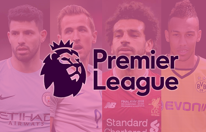 Premier League Logo Serigio Aguero Harry Kane Mohamed Salah Pierre Emerick Aubameyang