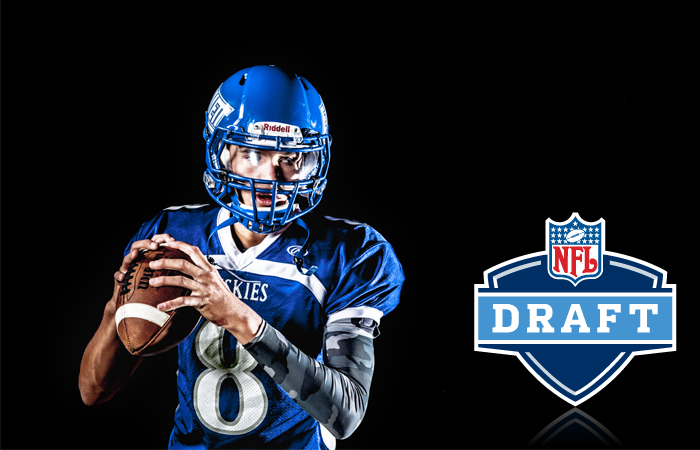 Quarterback Getting Ready to Throw a Pass NFL Draft
