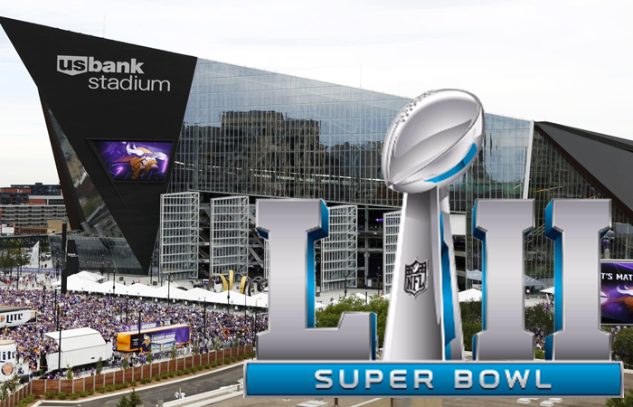 US Bank Stadium Super Bowl 52 Logo