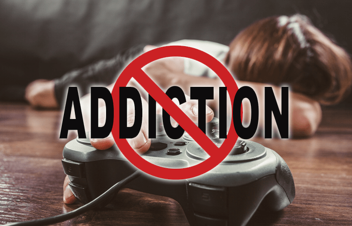 Video Game Addict and No Addiction Sign