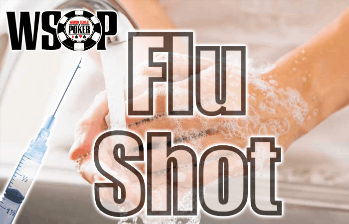 WSOP Logo Flu Shot Needle and Washing Hands