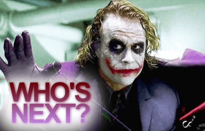 Who's Next Sign and Heath Ledger as the Joker
