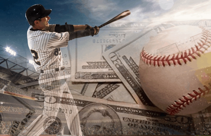 Baseball falling money