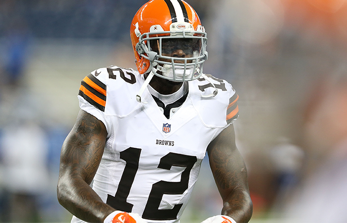 Josh Gordon of the Cleveland Browns In Uniform on the Field